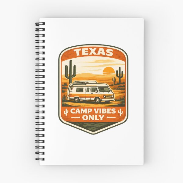 Item preview, Texas Camp Vibes Only – Desert Road Trip Camper Badg designed and sold by Purdiole-art.