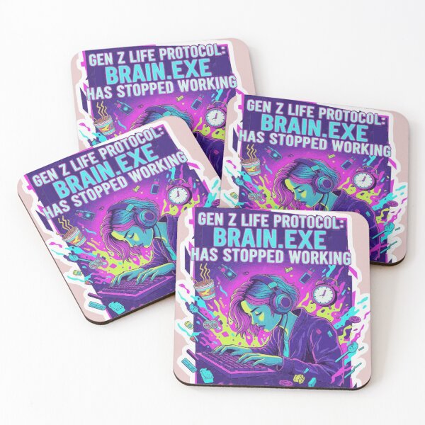 Item preview, Gen Z Office Protocol - Brain.EXE Has Stopped Working - Stay Dead Inside Design designed and sold by PixieArtStudio.
