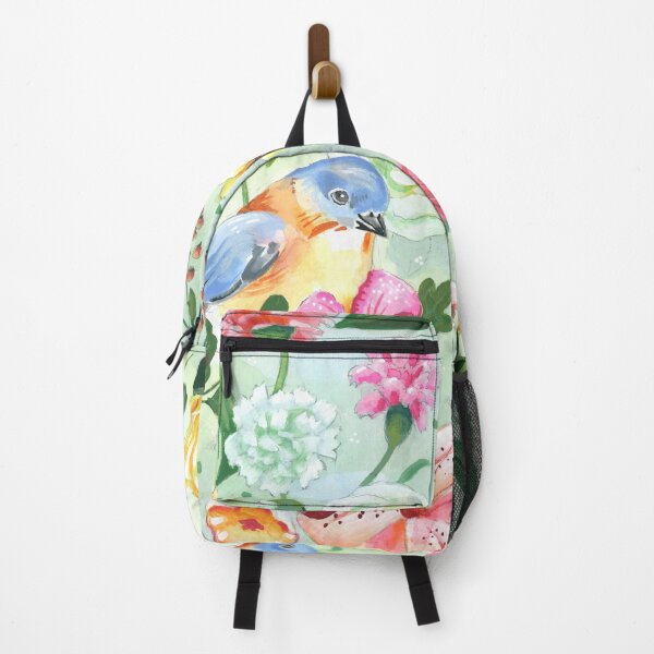 Item preview, bluebirds and beautiful flowers kaaren poole designed and sold by KaarenPoole.