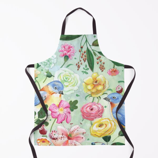 Item preview, bluebirds and beautiful flowers kaaren poole designed and sold by KaarenPoole.