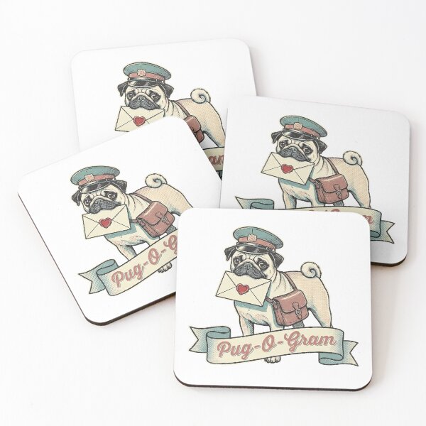 Item preview, Pug-O-Gram Valentine Delivery designed and sold by Christopher Faxon.