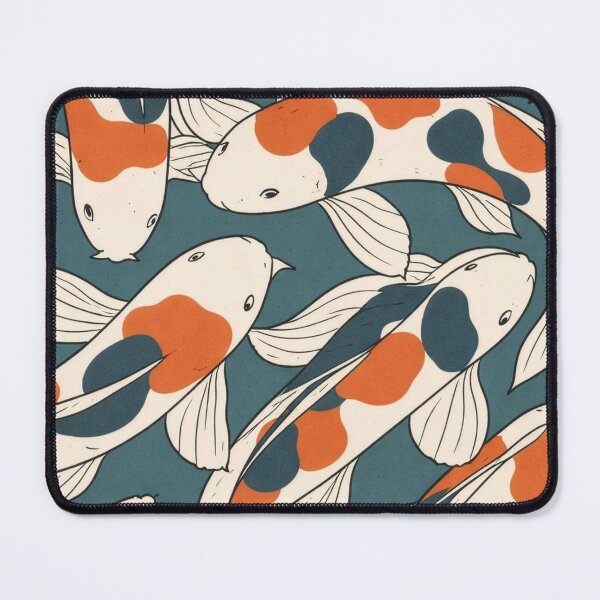 Item preview, Koi Carp Teal Japandi Design designed and sold by FortuneAndFrame.