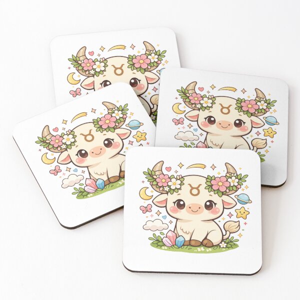 Item preview, Sweet Kawaii Taurus Zodiac Flower Calf designed and sold by Silentbow.