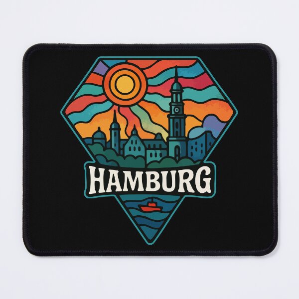Item preview, Hamburg Germany Europe Trippy Art Travel designed and sold by TomFrontierArt.