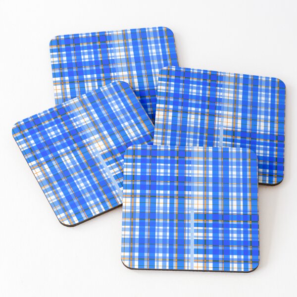 Item preview,  plaid blues and gold designed and sold by ZinaDesignsShop.