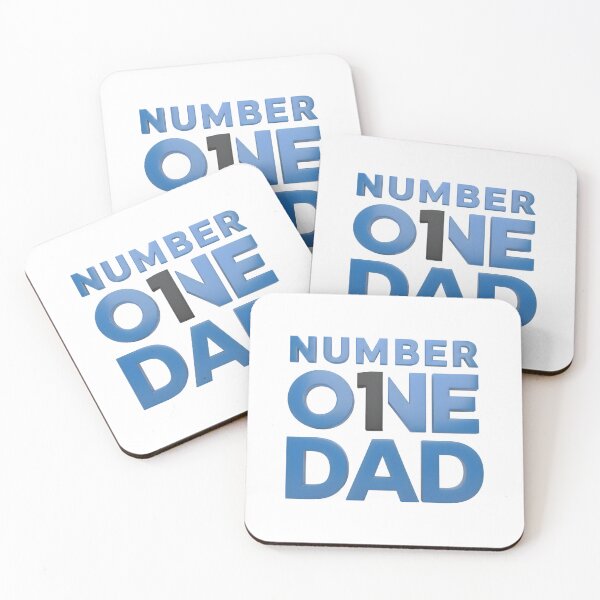 Item preview, Number One Dad Gift – Bold Blue Typography Father’s Day Design 3D designed and sold by Psycho-Crazy.