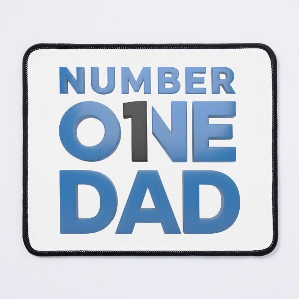 Item preview, Number One Dad Gift – Bold Blue Typography Father’s Day Design 3D designed and sold by Psycho-Crazy.