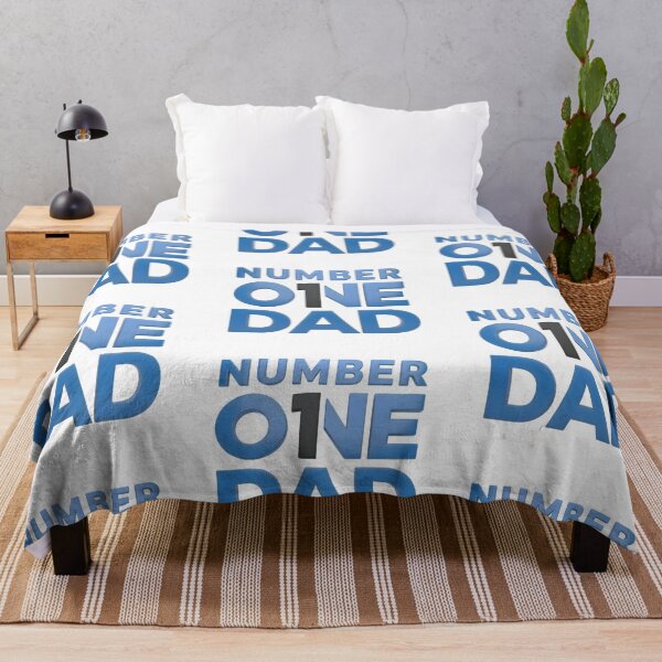 Item preview, Number One Dad Gift – Bold Blue Typography Father’s Day Design 3D designed and sold by Psycho-Crazy.