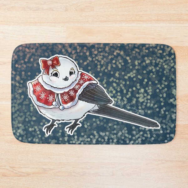 Item preview, (Print Version) Cute Long Tailed Tit, Glitter Background designed and sold by elizasunnycolor.