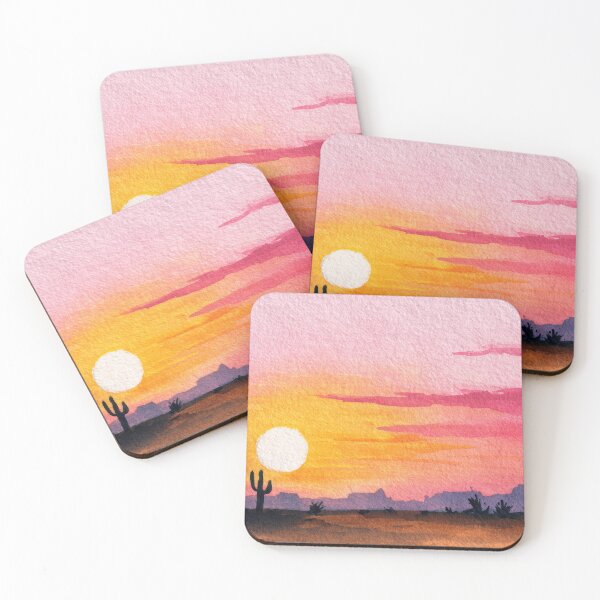 Item preview, Desert sunset with cacti and sky designed and sold by anytka.