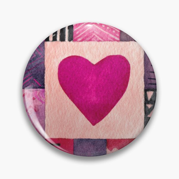 Item preview, Colorful heart fabric patch designed and sold by anytka.
