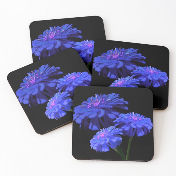 Item preview, Periwinkle blue floral Royal blue-Purple flowers blue daisy | blue flowers designed and sold by hollycooper.