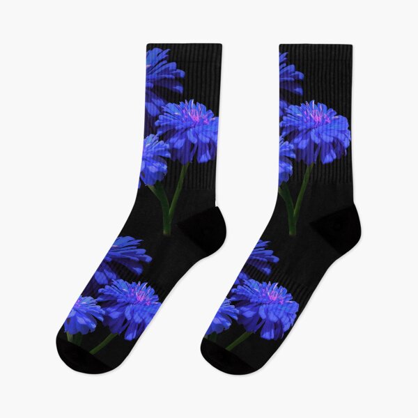 Item preview, Periwinkle blue floral Royal blue-Purple flowers blue daisy | blue flowers designed and sold by hollycooper.