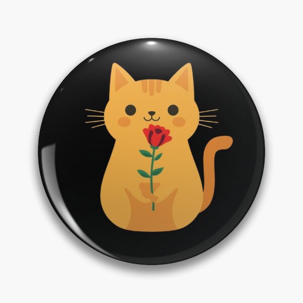 Artikelvorschau, Goldene Katze mit roter Rose – Minimalistisches Valentinstags-Design für Tierliebe entworfen und verkauft von EchopawCo.