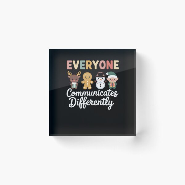 Item preview, Everyone Communicates Differently Autism Awareness Christmas designed and sold by comptorasunfia.