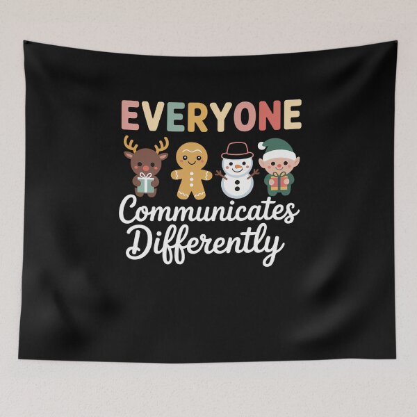 Item preview, Everyone Communicates Differently Autism Awareness Christmas designed and sold by comptorasunfia.