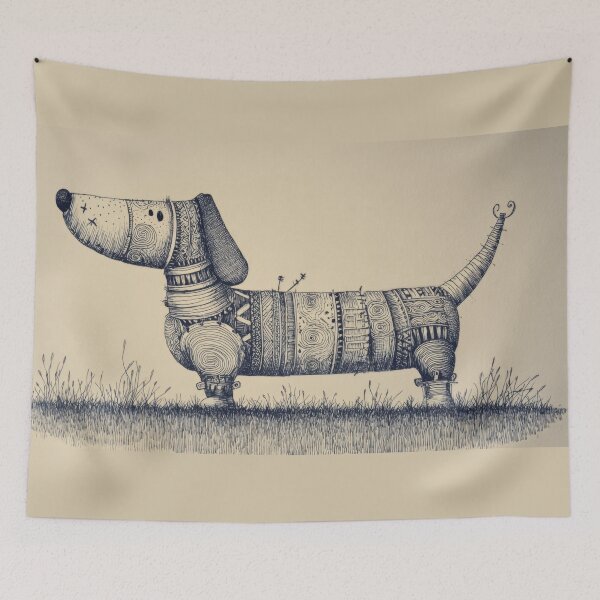Item preview, Dog stands in a field of grass designed and sold by anytka.