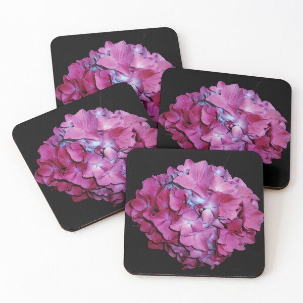 Item preview, Romantic Raspberry rose hydrangea, pink floral photo, purple roses | light blue hydrangea designed and sold by hollycooper.