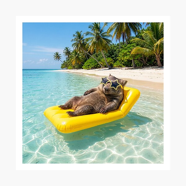 Item preview, Wombat Eschews His Burrow to Live in Paradise designed and sold by Tridentulus.