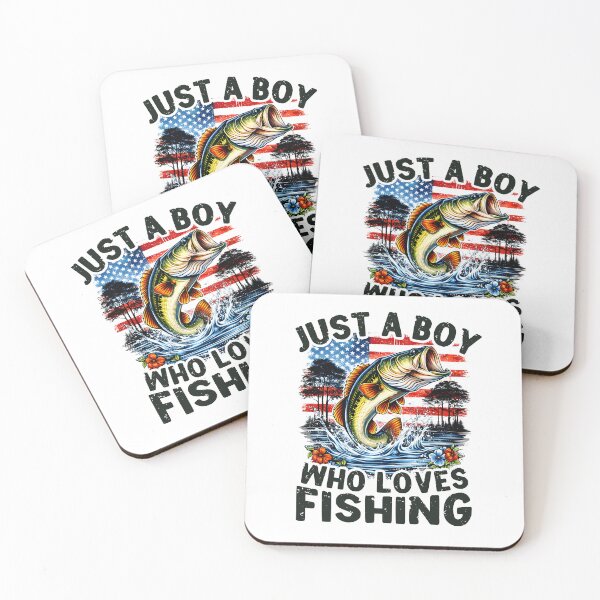 Item preview, American Flag Just A Boy Who Loves Fishing Patriotic Bass designed and sold by MuniraWearify.