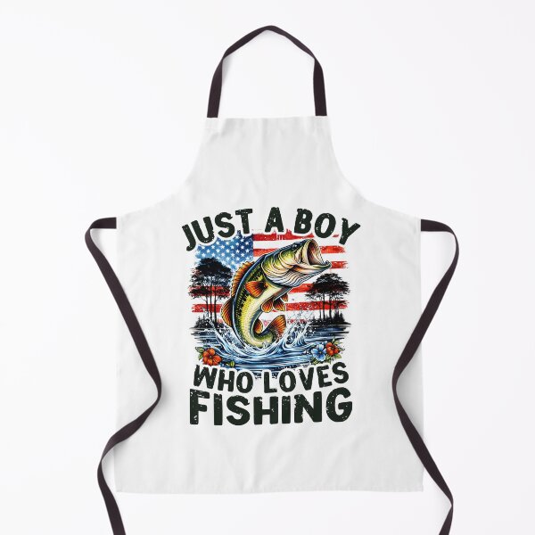 Item preview, American Flag Just A Boy Who Loves Fishing Patriotic Bass designed and sold by MuniraWearify.