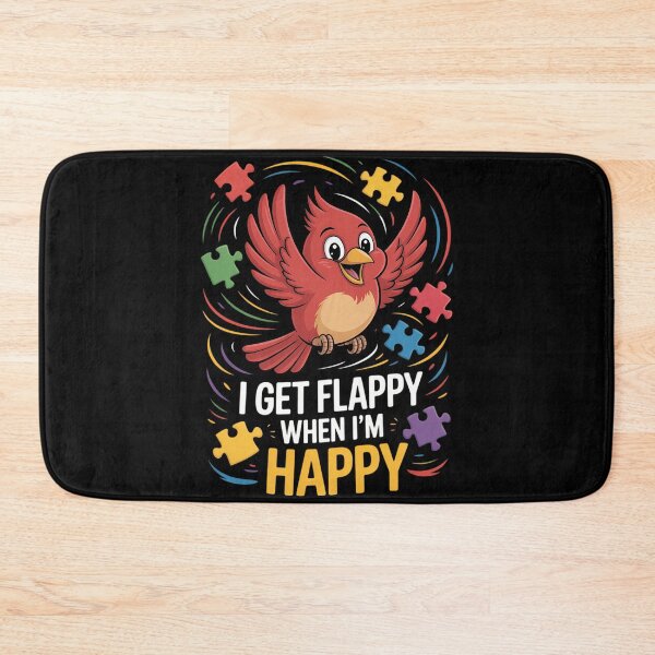 Item preview, I Get Flappy When I_m Happy Cute Autism Awareness Bird designed and sold by sterabamineh.