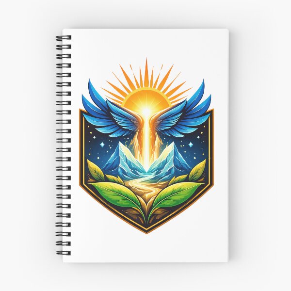 Item preview, Rise Within – Symbolic Wings and Sun Emblem Illustration designed and sold by Weasel Graphix.