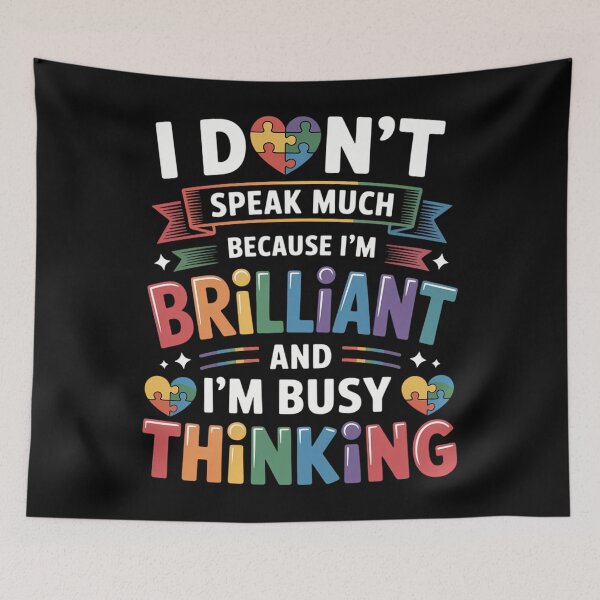 Item preview, I Dont Speak Much Brilliant Autism Autistic designed and sold by sterabamineh.