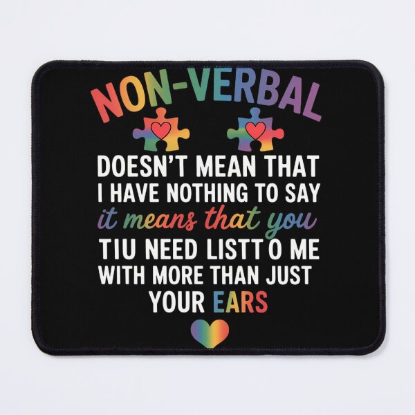 Item preview, I Have NON-VERBAL Puzzle Piece Neon Pastel Autism Awareness designed and sold by sterabamineh.