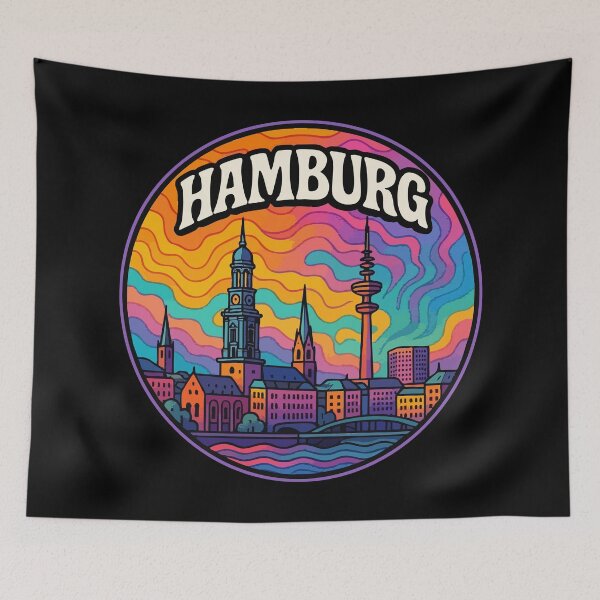 Item preview, Hamburg Germany Europe Trippy designed and sold by TomFrontierArt.