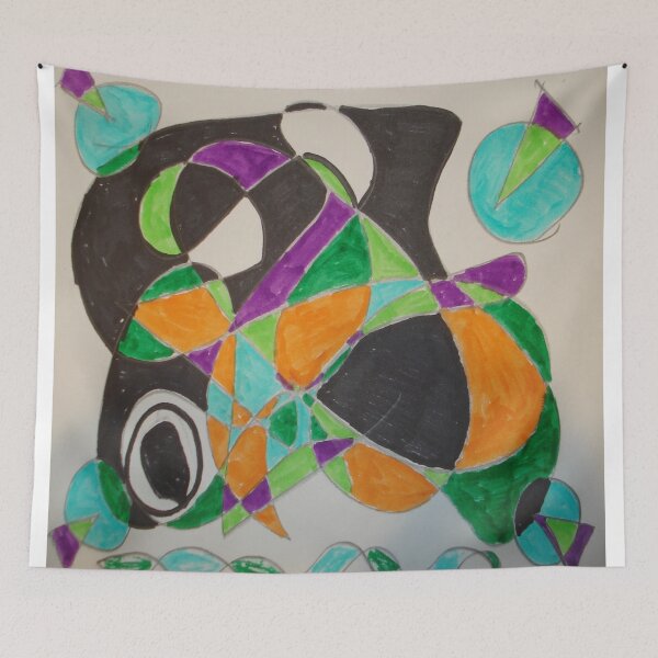 Item preview, abstract lifeform colorful geometric abstract design designed and sold by SmashingDeals.