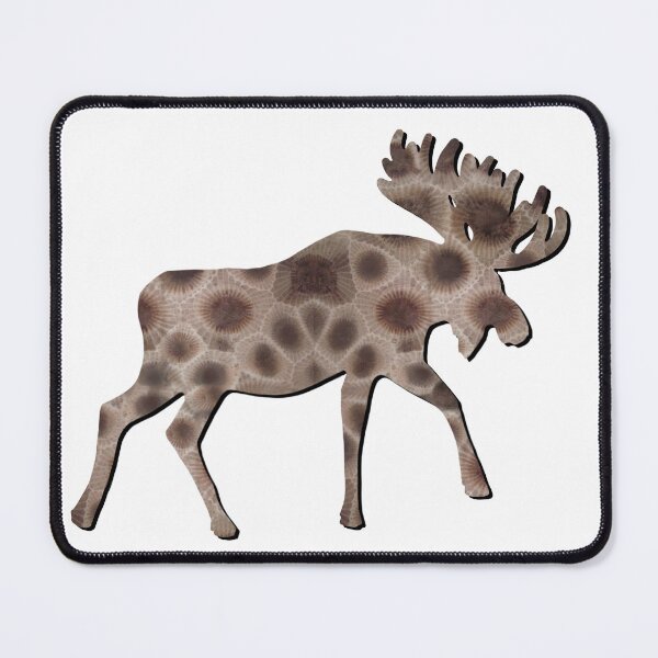 Item preview, Moose silhouette, Petoskey stones,Michigan state stone, I heart the Great Lakes designed and sold by hollycooper.