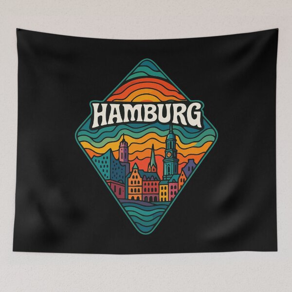 Item preview, Hamburg Trippy Art Travel designed and sold by TomFrontierArt.