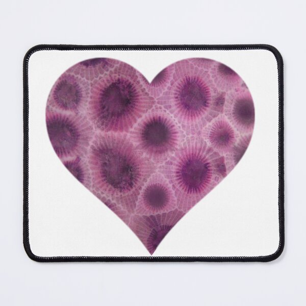 Item preview, Pink Petoskey stone heart pattern, the Great Lake state, Michigan stone | Michigander designed and sold by hollycooper.