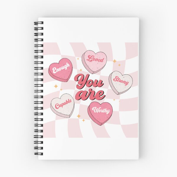 Item preview, Retro Conversation Hearts Affirmations — Y2K Pastel Pink "You Are" Self Care Illustration designed and sold by Colorful-Garden.