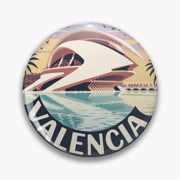 Item preview, Valencia Spain- Palau de les Arts Reina Sofía - Retro Travel Design designed and sold by CircinusStore.