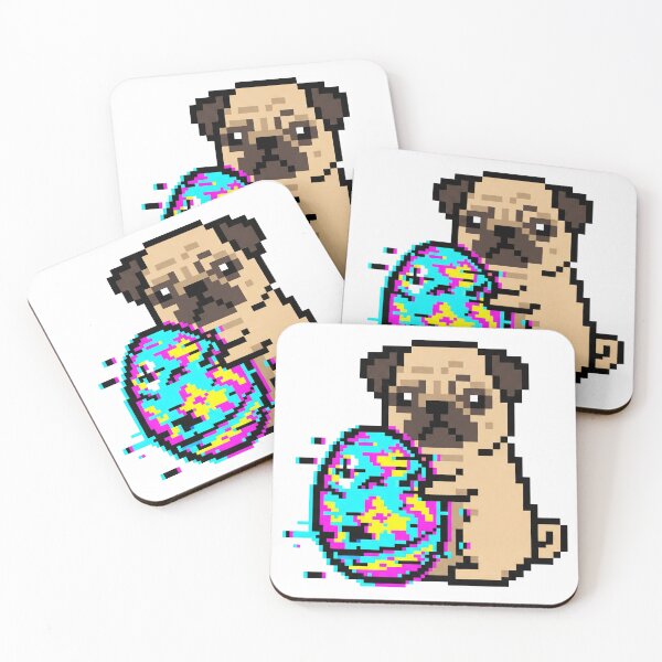 Item preview, Digital Pug with Easter Egg designed and sold by Christopher Faxon.