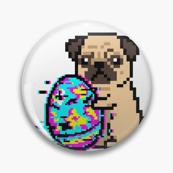 Item preview, Digital Pug with Easter Egg designed and sold by Christopher Faxon.