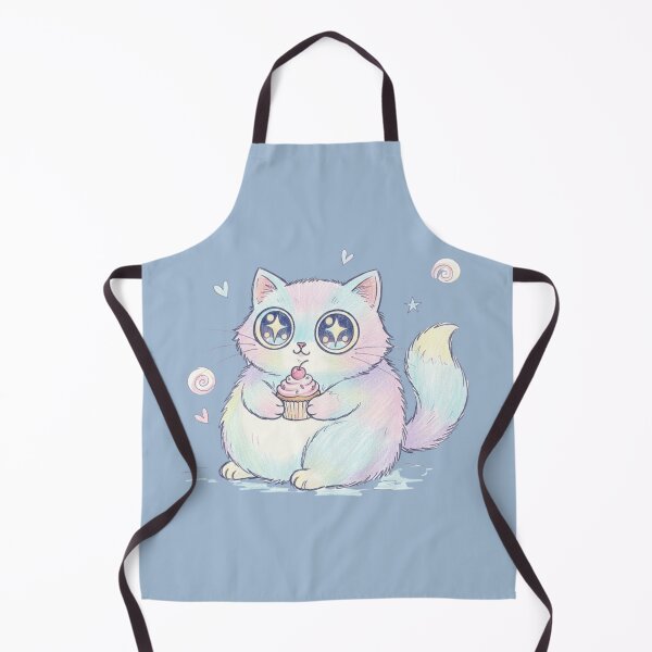 Item preview, Kawaii Cat Holding Cupcake – Cute Pastel Dessert Cat Art designed and sold by joleyjl.