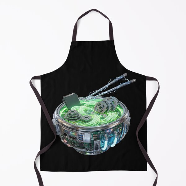 Item preview, Futuristic Cyberpunk Ramen Bowl With Computer Parts designed and sold by DigitalAnnaBanana.