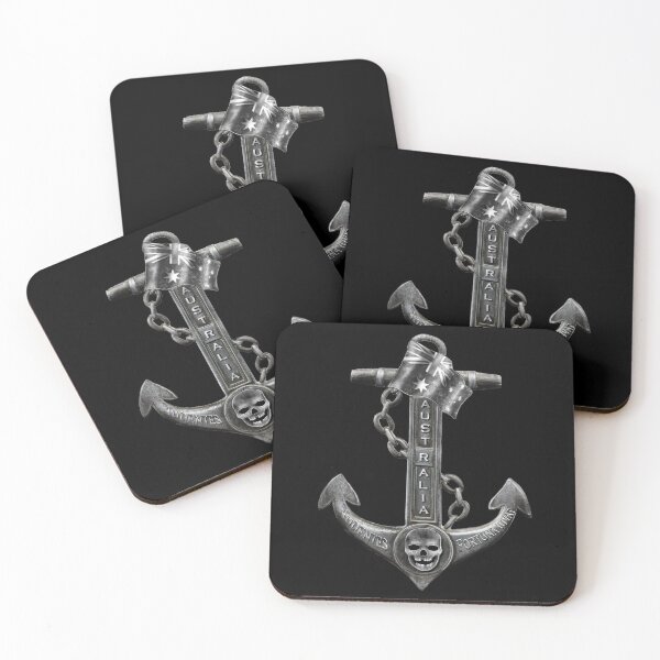 Item preview, Fortune Favors The Bold, Australia distressed Nautical theme, Jolly Roger, skull, metallic anchor illustration  designed and sold by hollycooper.