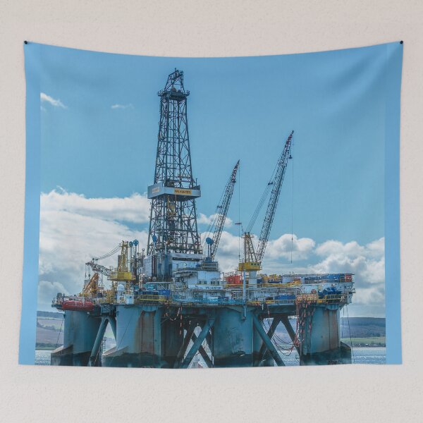Item preview,  Oil rig  in morning light  designed and sold by Dalyndigital Photography.