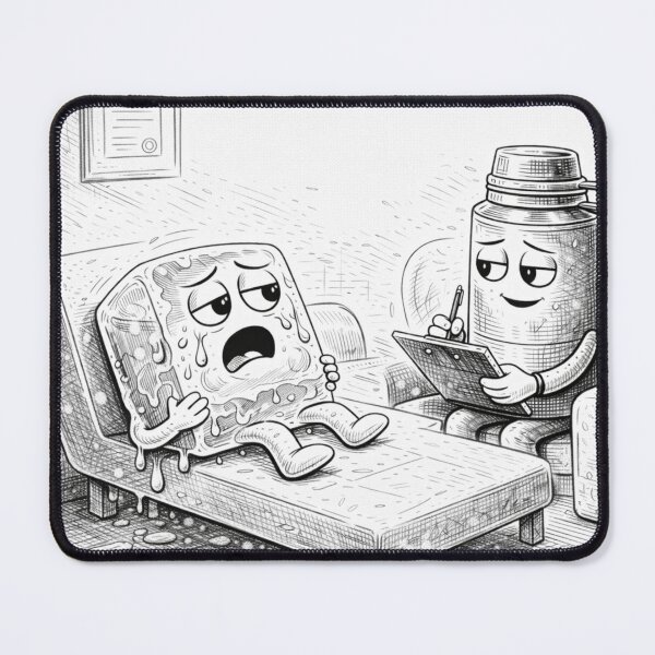 Item preview, Melting Ice Cube Therapy Session Funny Coloring Page designed and sold by ComedyInkFactor.