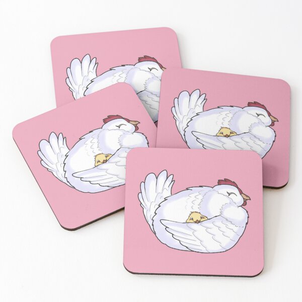 Item preview, Fluffy Hen and Curious Baby Chicken designed and sold by elizasunnycolor.