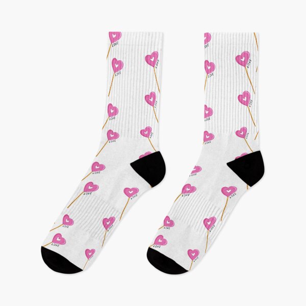 Item preview, Cute Heart Lollipop Seamless Valentine Kawaii Pattern designed and sold by EL-Lebedenko.