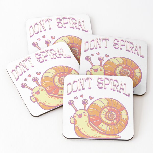 Item preview, Don’t Spiral Snail Mental Health Awareness Mindfulness Design designed and sold by ldjcustomdesign.