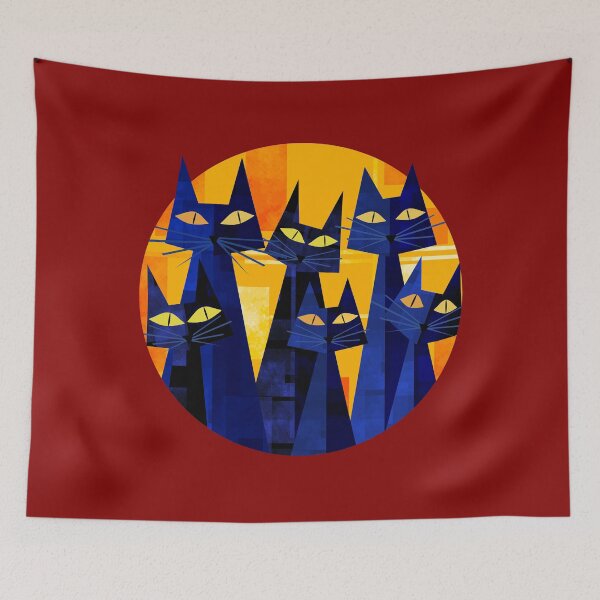 Item preview, Stylised Blue Cats designed and sold by Andrew  Hitchen.