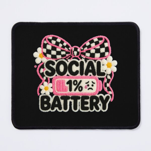 Item preview, Social Anxiety Battery – Recharge Needed Mental Health Sticker designed and sold by Suzy Perez Art.