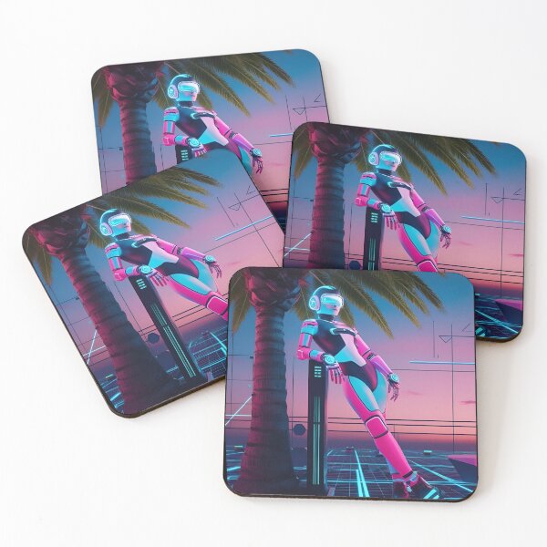 Item preview, Vaporwave-style cyborg 5 designed and sold by Neon G.