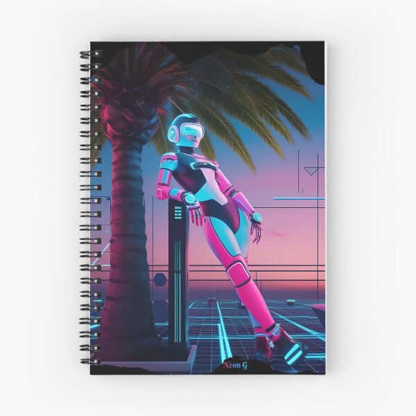 Item preview, Vaporwave-style cyborg 5 designed and sold by Neon G.